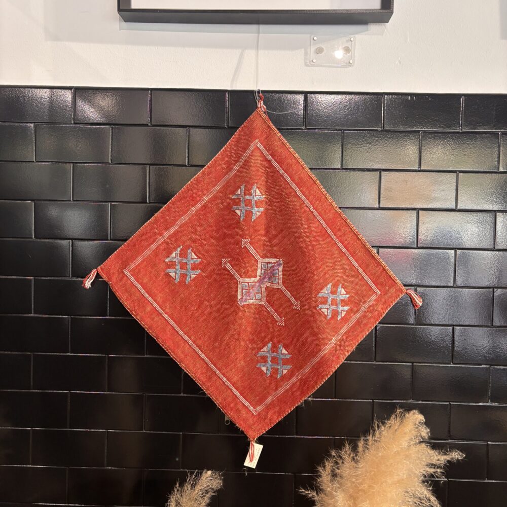 Fodera cuscino in seta di sabra - cm 45x45 - Colore Rosso