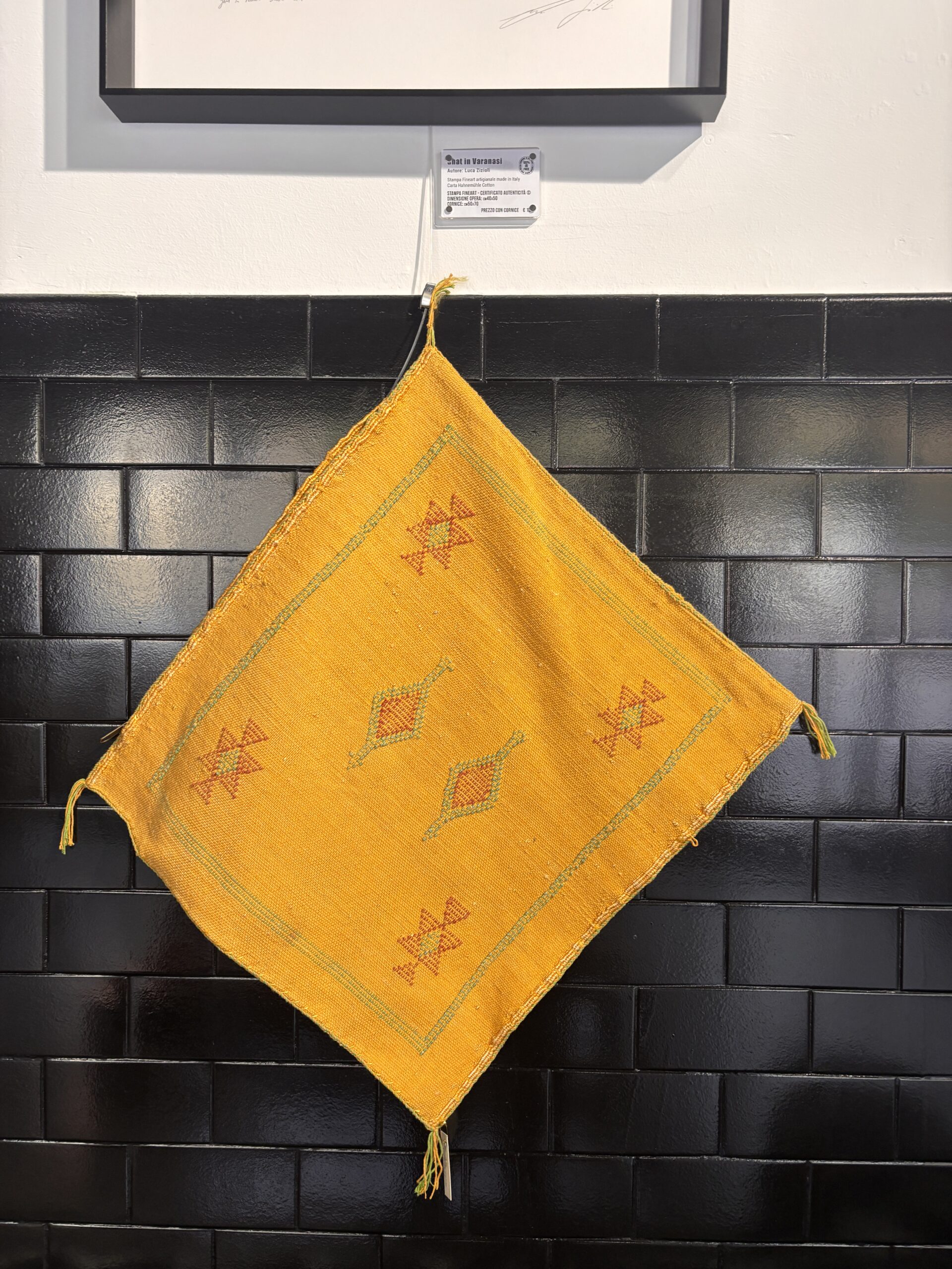 Fodera cuscino in seta di sabra - cm 45x45 - Colore Senape